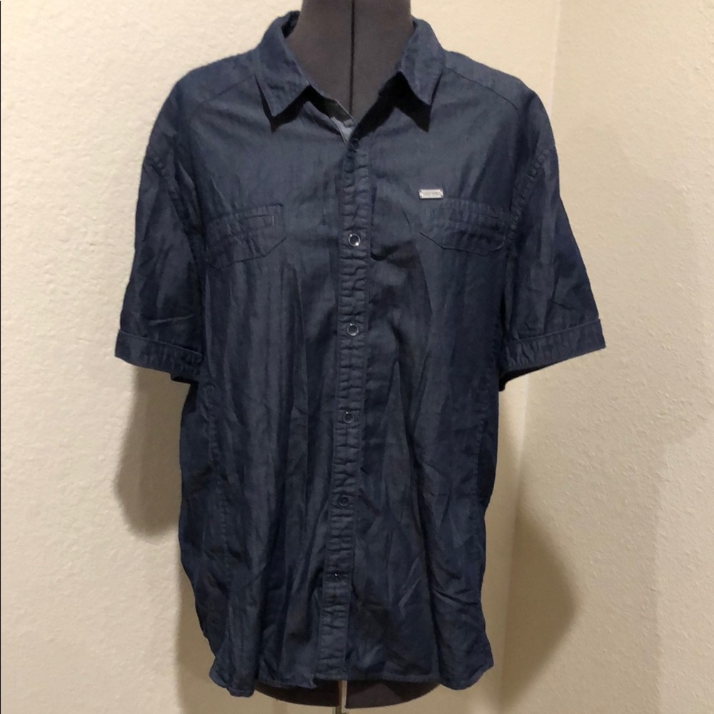 G by Guess Men's Navy Blue Shirt